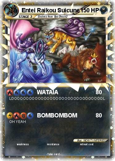 Pokemon Entei Raikou Suicune