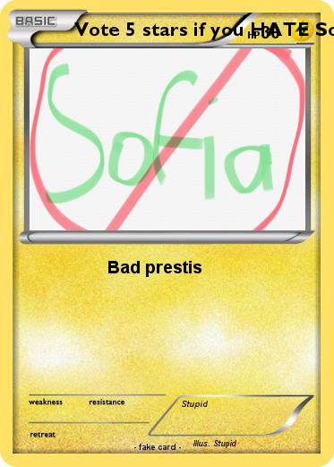 Pokemon Vote 5 stars if you HATE Sofia  karrat