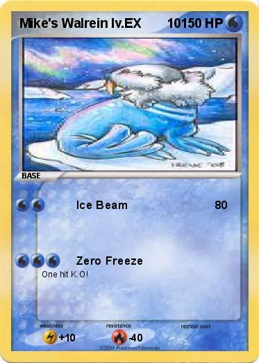 Pokemon Mike's Walrein lv.EX       10    