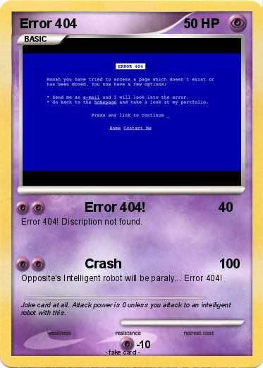 Pokemon Error 404