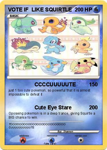 Pokemon VOTE IF  LIKE SQUIRTLE