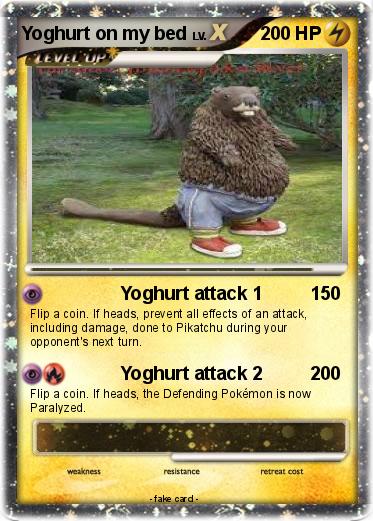 Pokemon Yoghurt on my bed