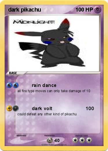 Pokemon dark pikachu