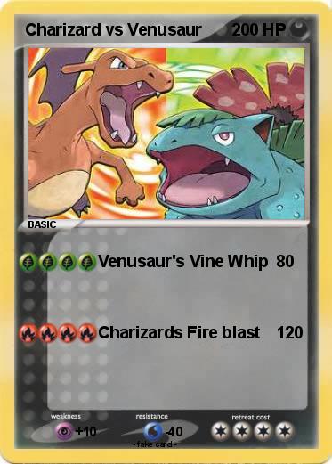 Pokemon Charizard vs Venusaur