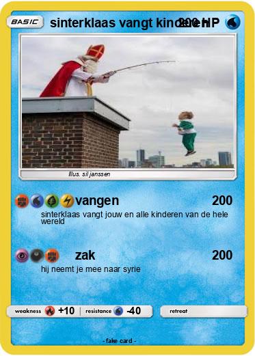 Pokemon sinterklaas vangt kinderen