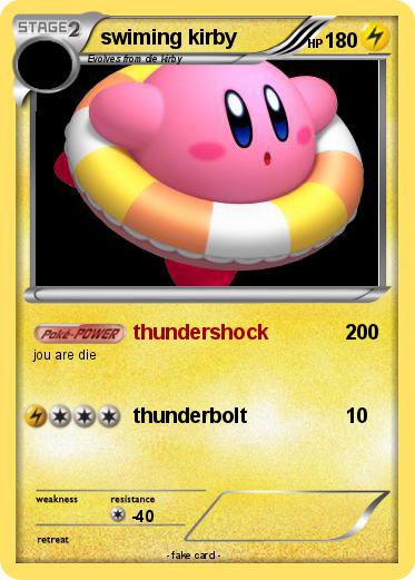 Pokemon swiming kirby