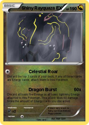 Pokemon Shiny Rayquaza EX