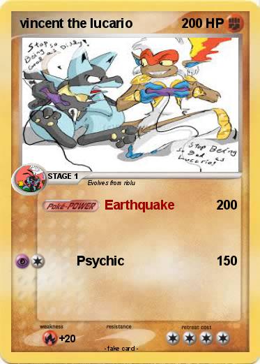 Pokemon vincent the lucario
