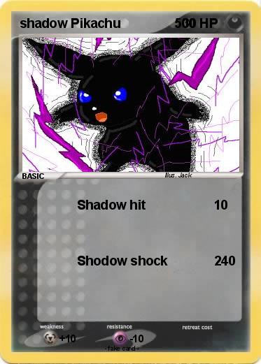 Pokemon shadow Pikachu               500