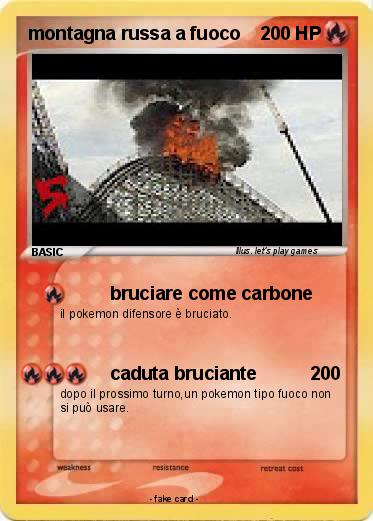 Pokemon montagna russa a fuoco