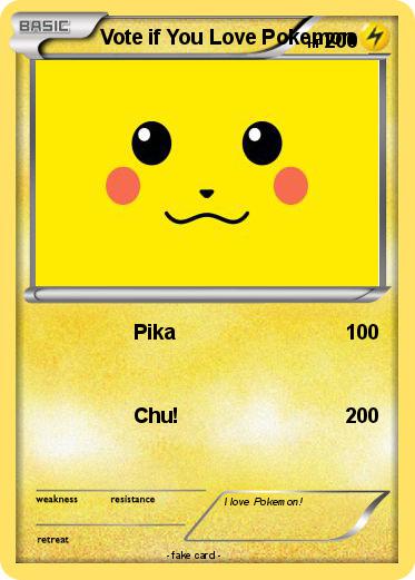 Pokemon Vote if You Love Pokemon