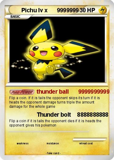 Pokemon Pichu lv x      9999999
