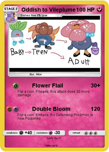 Pokemon Oddish to Vileplume