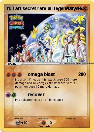 Pokemon full art secret rare all legendarys EX