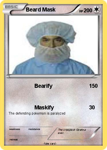 Pokemon Beard Mask