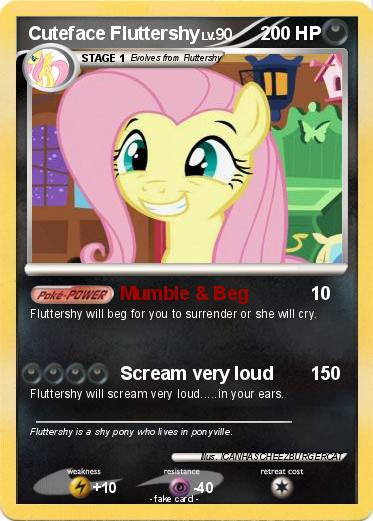 Pokemon Cuteface Fluttershy