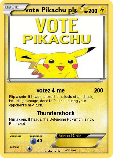 Pokemon vote Pikachu pls