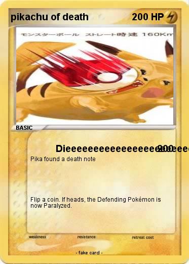 Pokemon pikachu of death