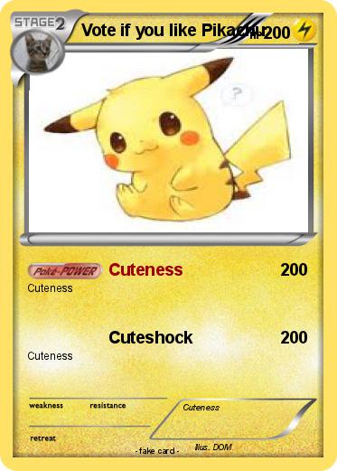 Pokemon Vote if you like Pikachu