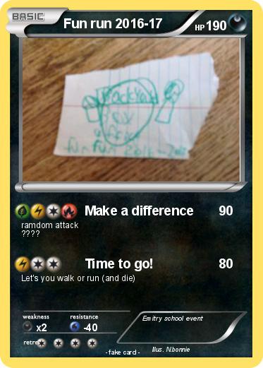 Pokemon Fun run 2016-17