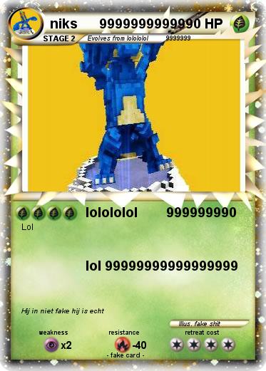 Pokemon niks      99999999999
