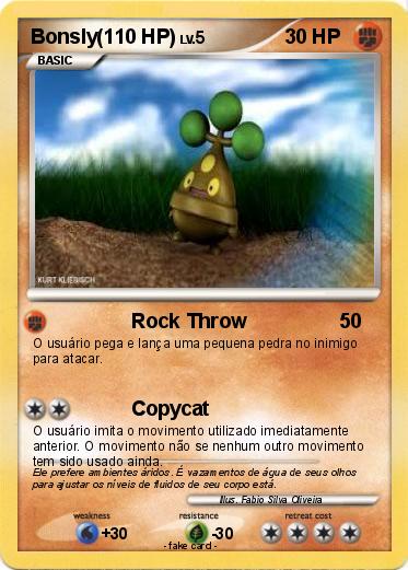 Pokemon Bonsly(110 HP)