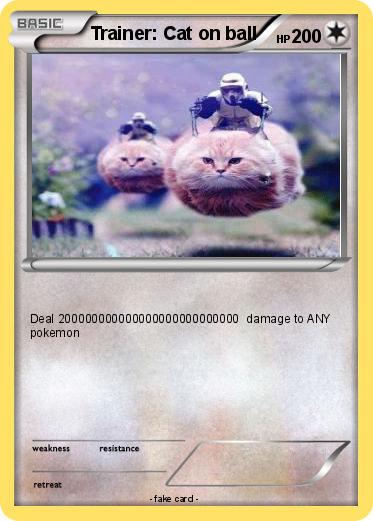 Pokemon Trainer: Cat on ball