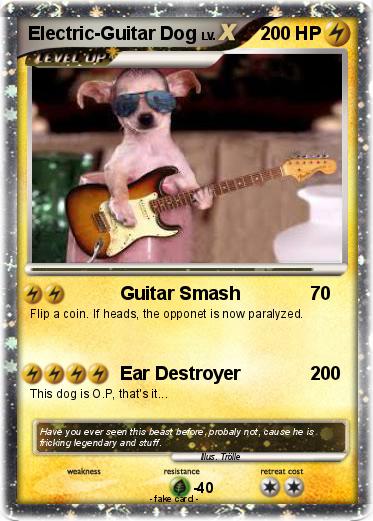 Pokemon Electric-Guitar Dog
