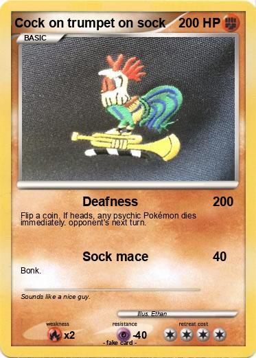 Pokemon Cock on trumpet on sock