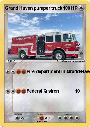 Pokemon Grand Haven pumper truck