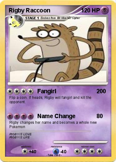 Pokemon Rigby Raccoon