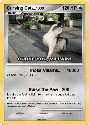 Pokemon Cursing Cat