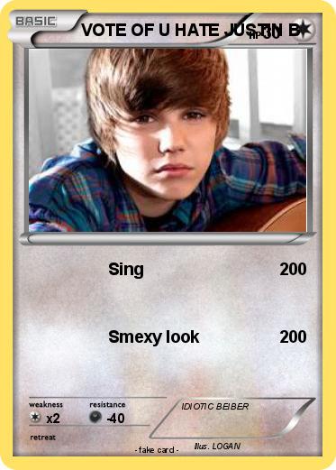 Pokemon VOTE OF U HATE JUSTIN B