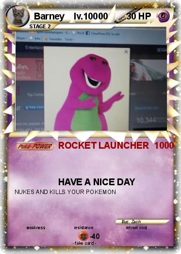Pokemon Barney    lv.10000