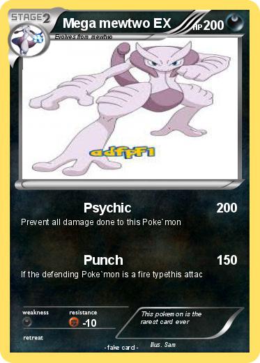 Pokemon Mega mewtwo EX