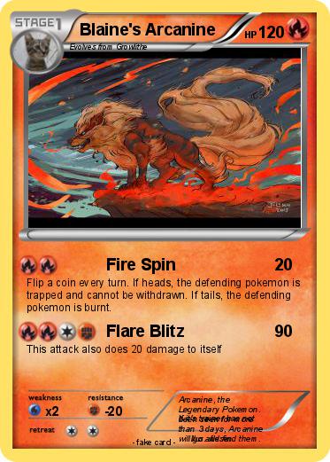 Pokemon Blaine's Arcanine