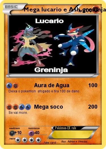 Pokemon Mega lucario e Ash greninja
