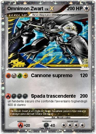 Pokemon Omnimon Zwart