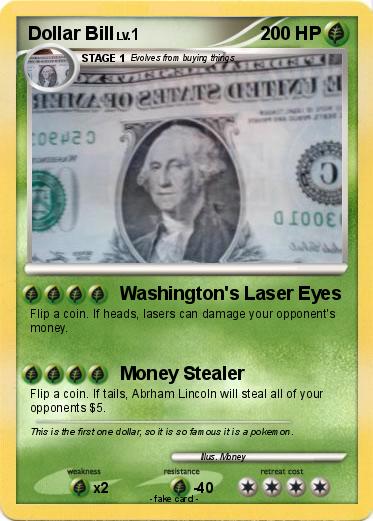 Pokemon Dollar Bill