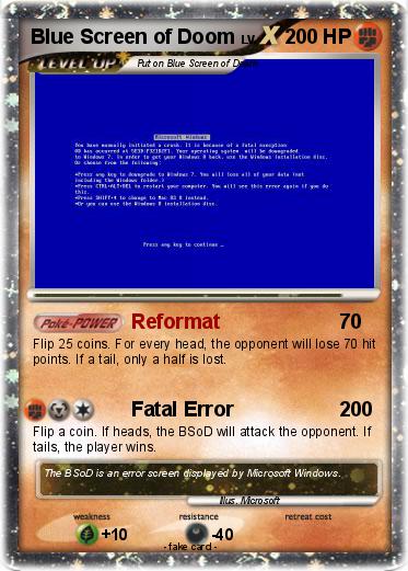 Pokemon Blue Screen of Doom