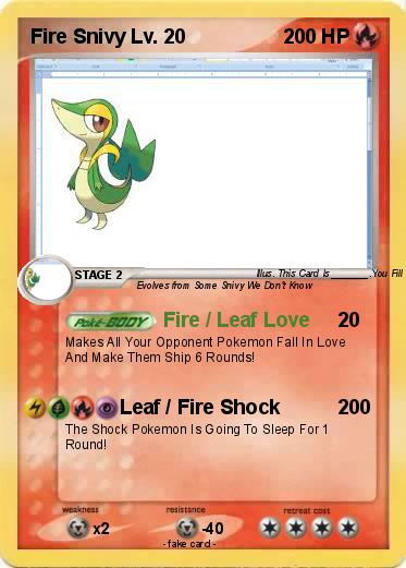 Pokemon Fire Snivy Lv. 20