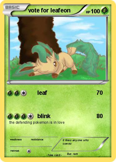Pokemon vote for leafeon