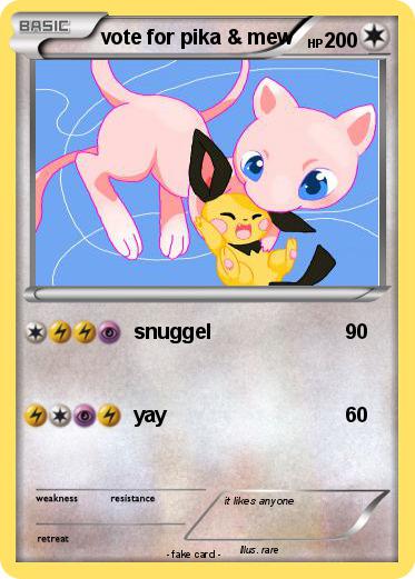 Pokemon vote for pika & mew
