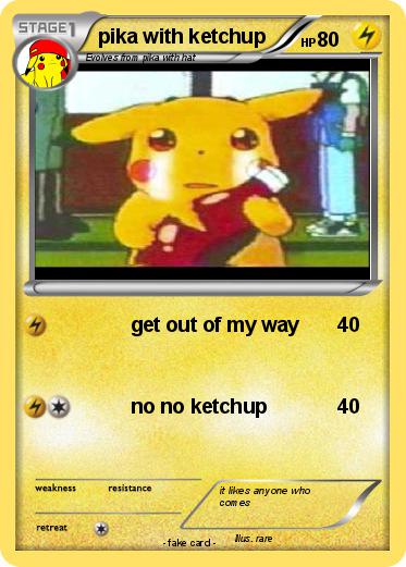 Pokemon pika with ketchup