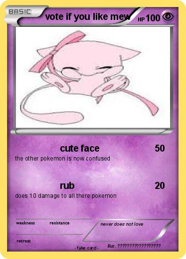Pokemon vote if you like mew