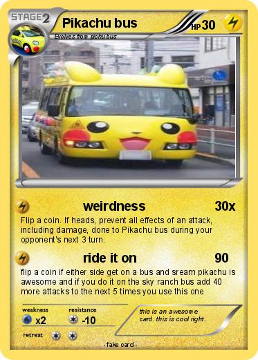 Pokemon Pikachu bus