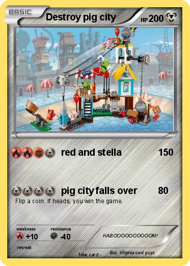 Pokemon Destroy pig city