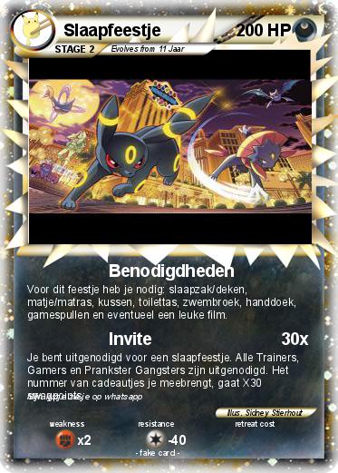 Pokemon Slaapfeestje
