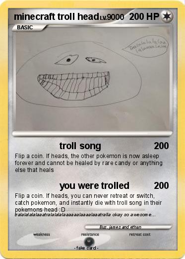 Pokemon minecraft troll head