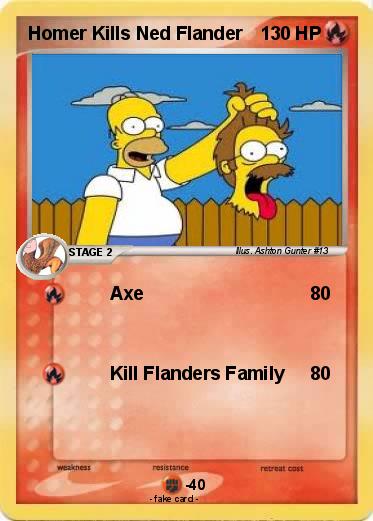 Pokemon Homer Kills Ned Flander